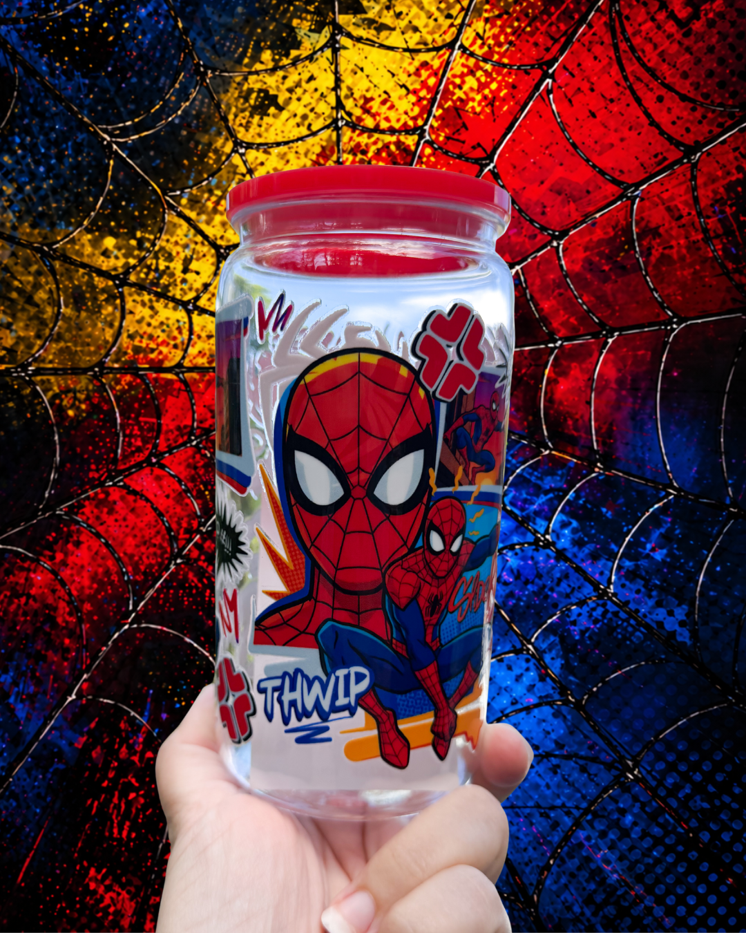 🕸️⚡ Web Slinger Acrylic Tumbler 16oz
