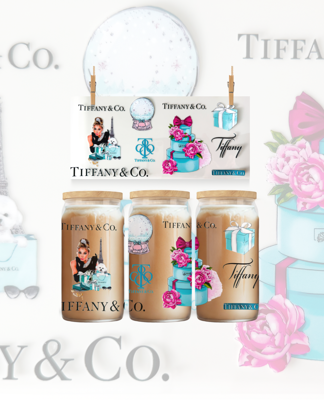 Blue Dreams – UV DTF 16oz Cup Wrap