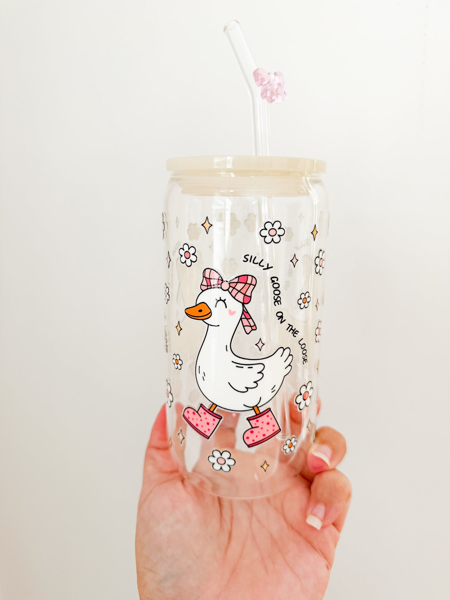 Cutesy Goosey – Clear Glass Can 16oz