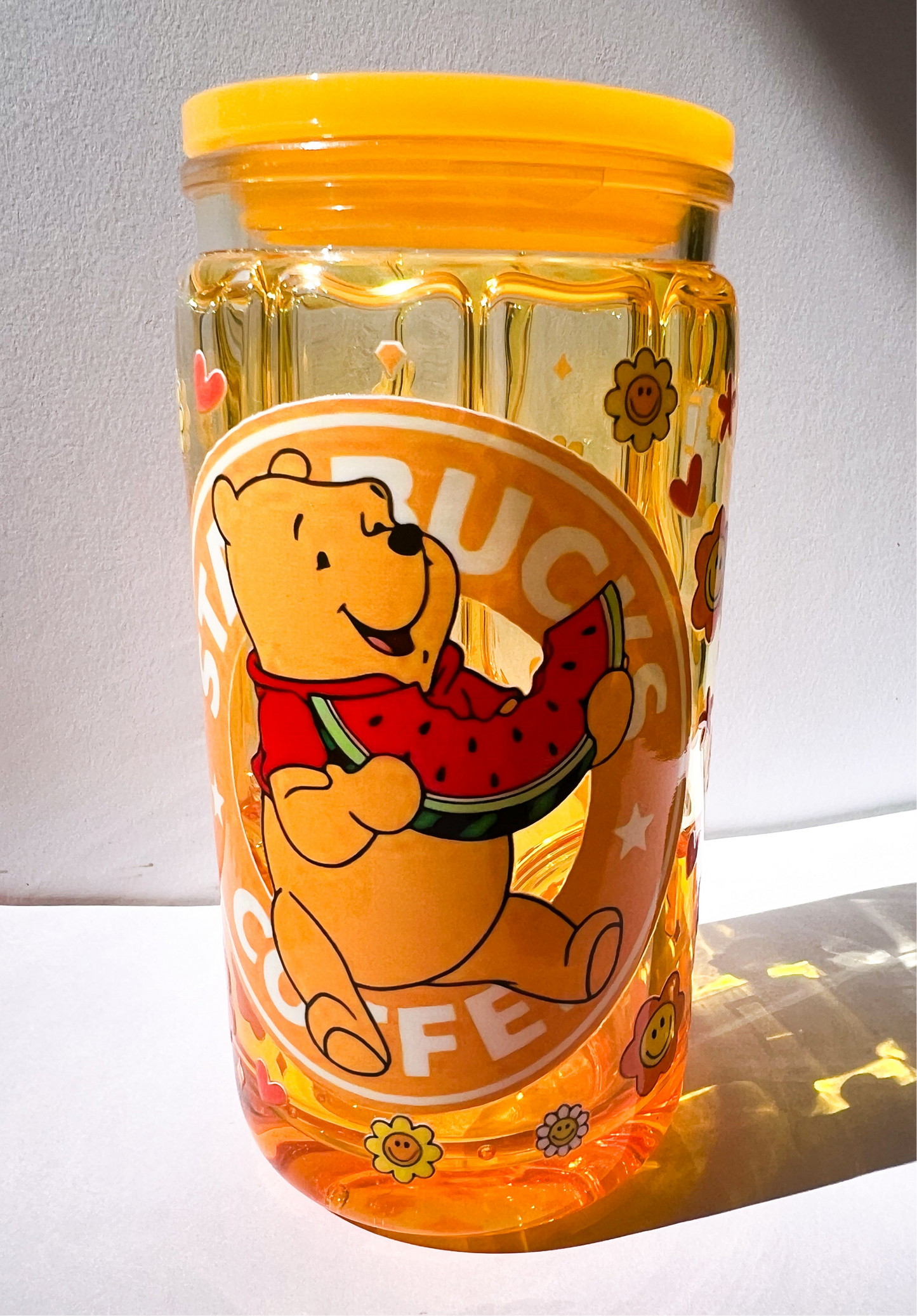 🍯 Honey Drip Snow Globe Tumbler – 16oz Acrylic Cute Honey Bear Design