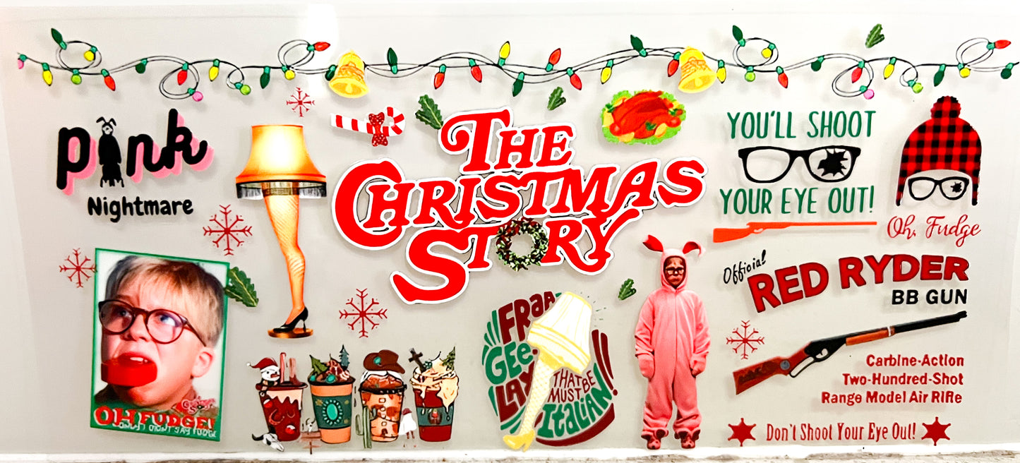 A Christmas Story Retro Movie UV DTF Cup Wrap – to suit 16oz tumbler
