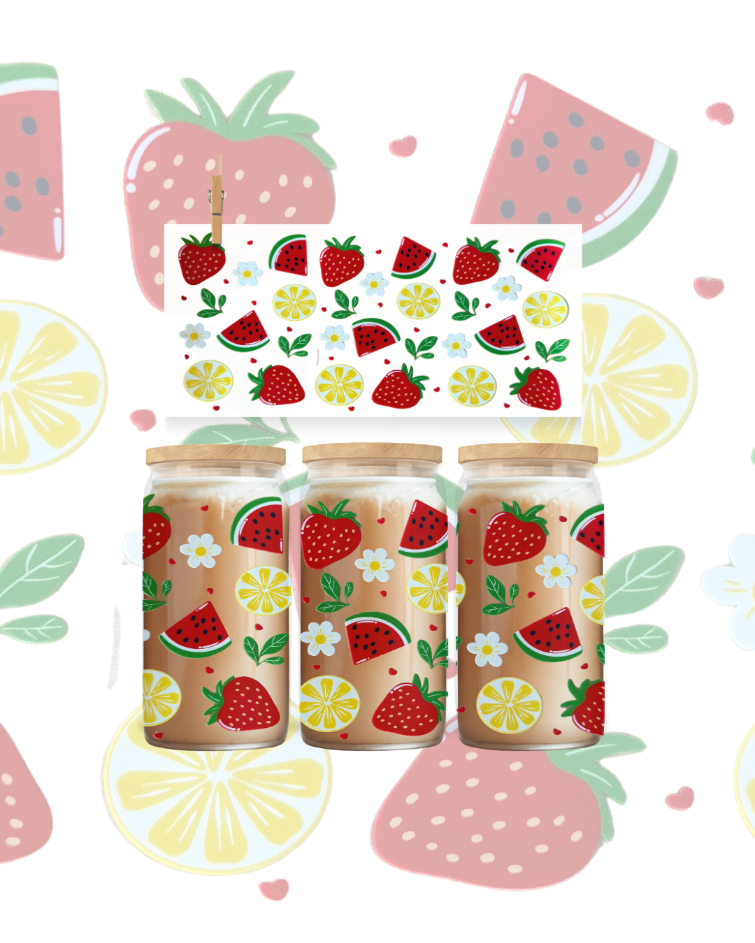 🍓 Berry Lemon Bliss UV DTF Wrap
