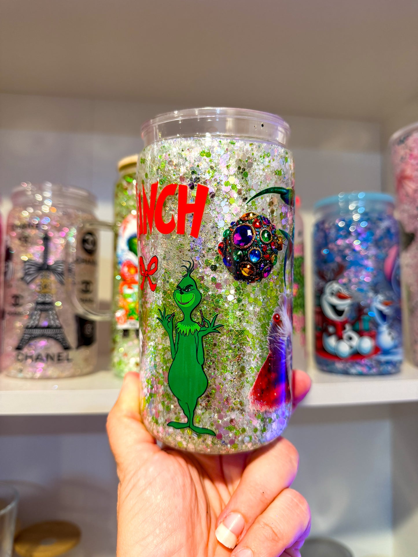 Holiday Green Grump 16oz Snow Globe