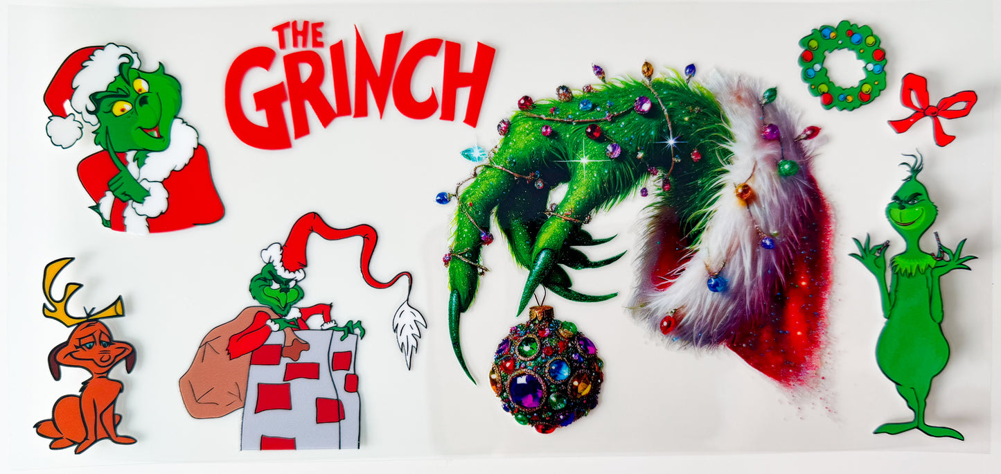 Grinchmas Mischief Wrap – 16oz UVDTF Cup Wrap