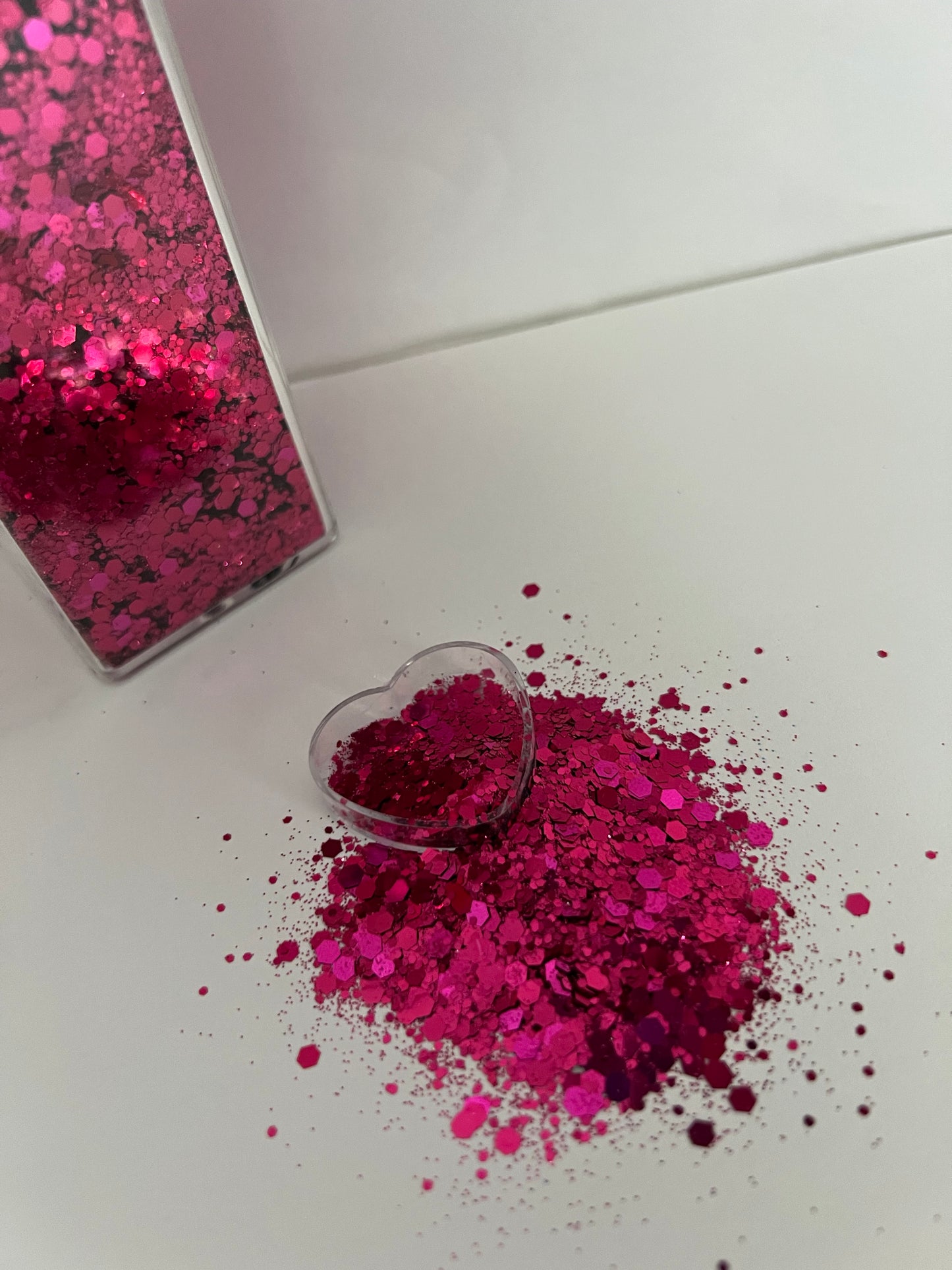 Raspberry Crush - Deep Pink Glitter