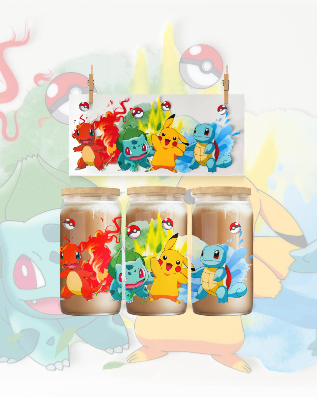 PokéPower Wrap – 16oz UVDTF Cup Wrap