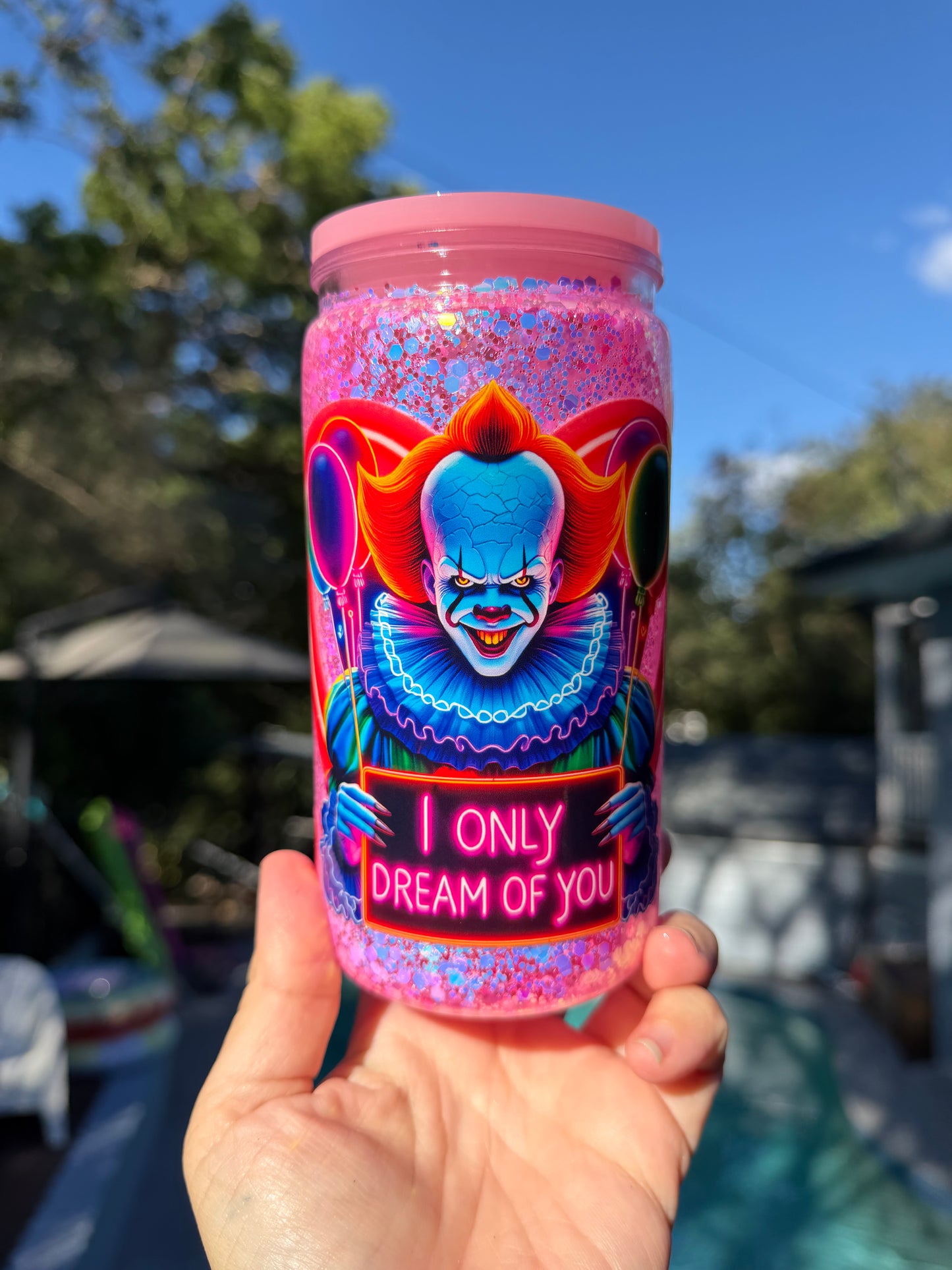 I Only Dream of You – 16oz Dry Glitter Acrylic Cup