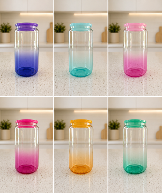 16oz Ombré Glass Can