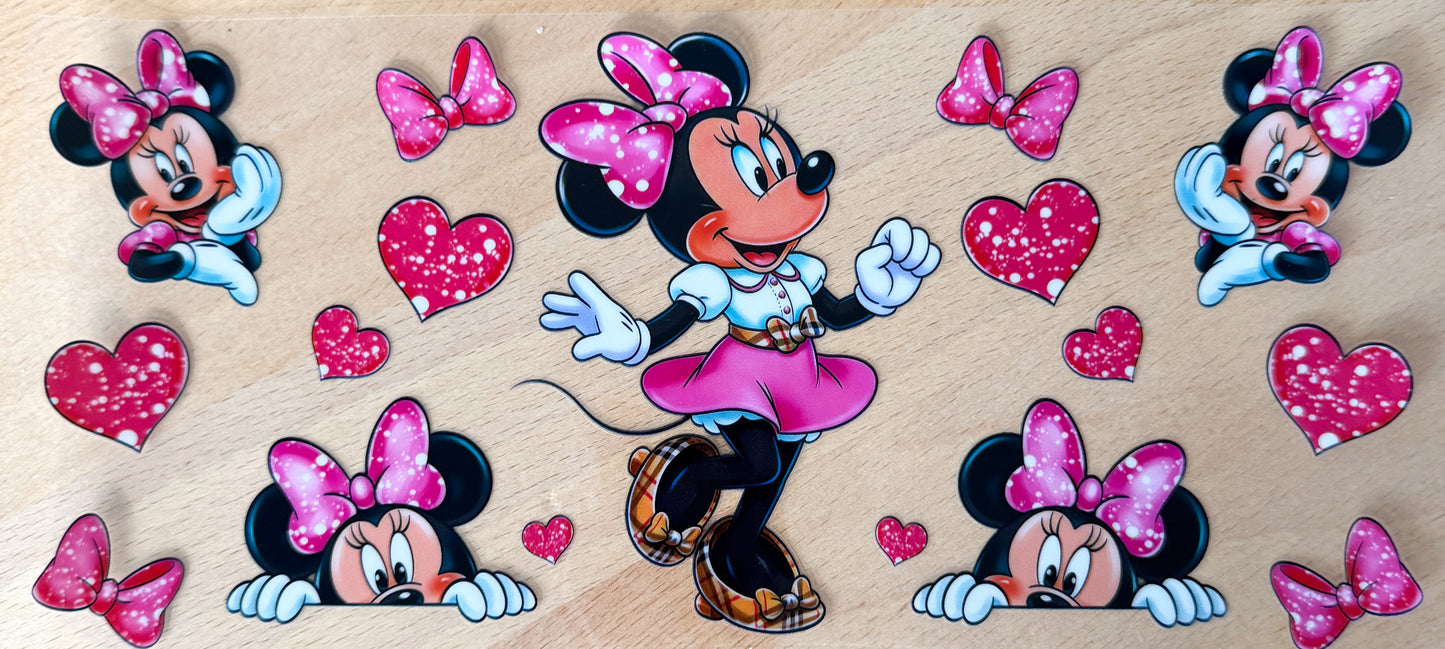 Pink Bow Minnie UV DTF Cup Wrap