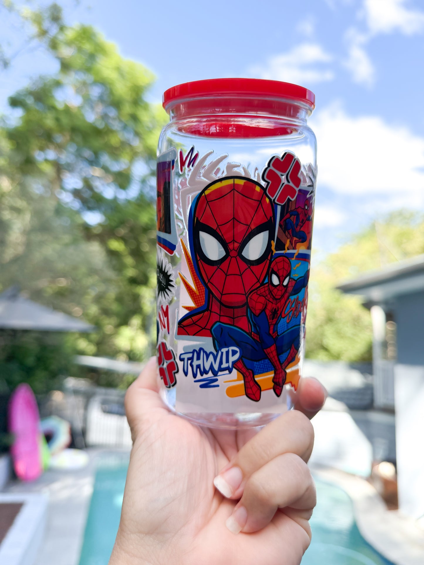 🕸️⚡ Web Slinger Acrylic Tumbler 16oz