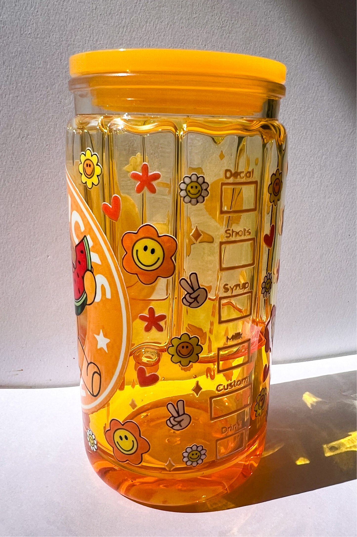 🍯 Honey Drip Snow Globe Tumbler – 16oz Acrylic Cute Honey Bear Design