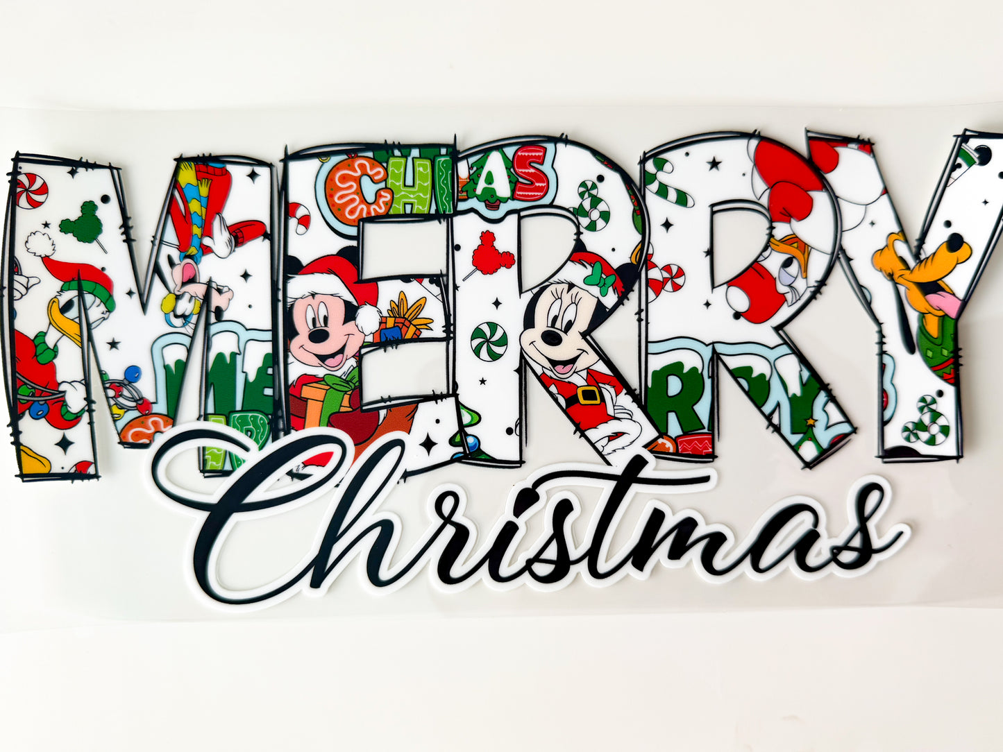 Merry Mouse Christmas Wrap – 16oz UVDTF Cup Wrap