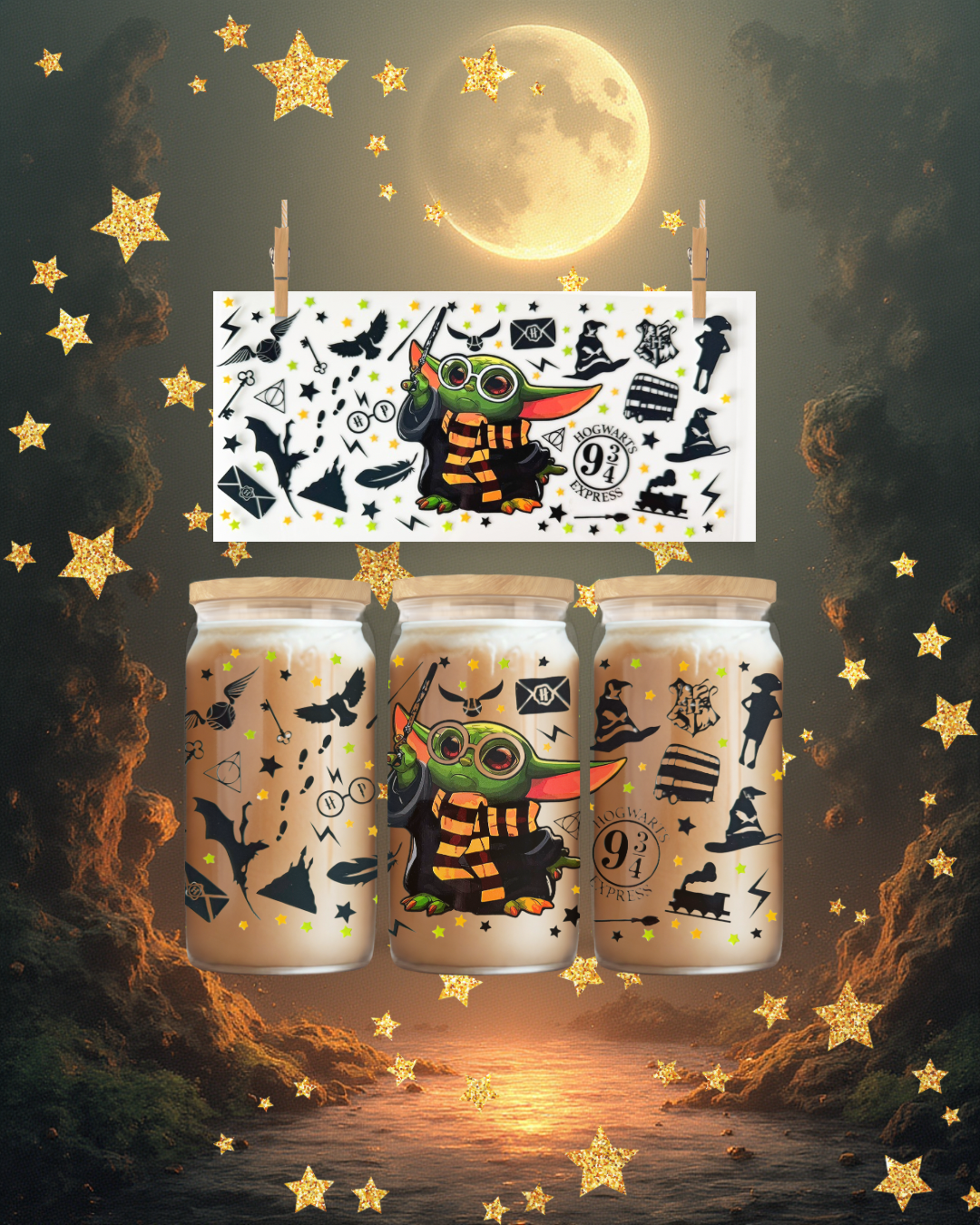Cosmic Wizardling – UV DTF 16oz Cup Wrap