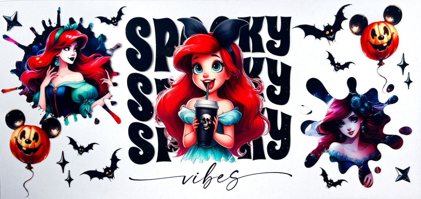 🕸️ Haunted Mermaid Halloween Cup Wrap UV DTF