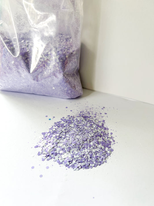 Frosted Lilac Matte Chunky Glitter