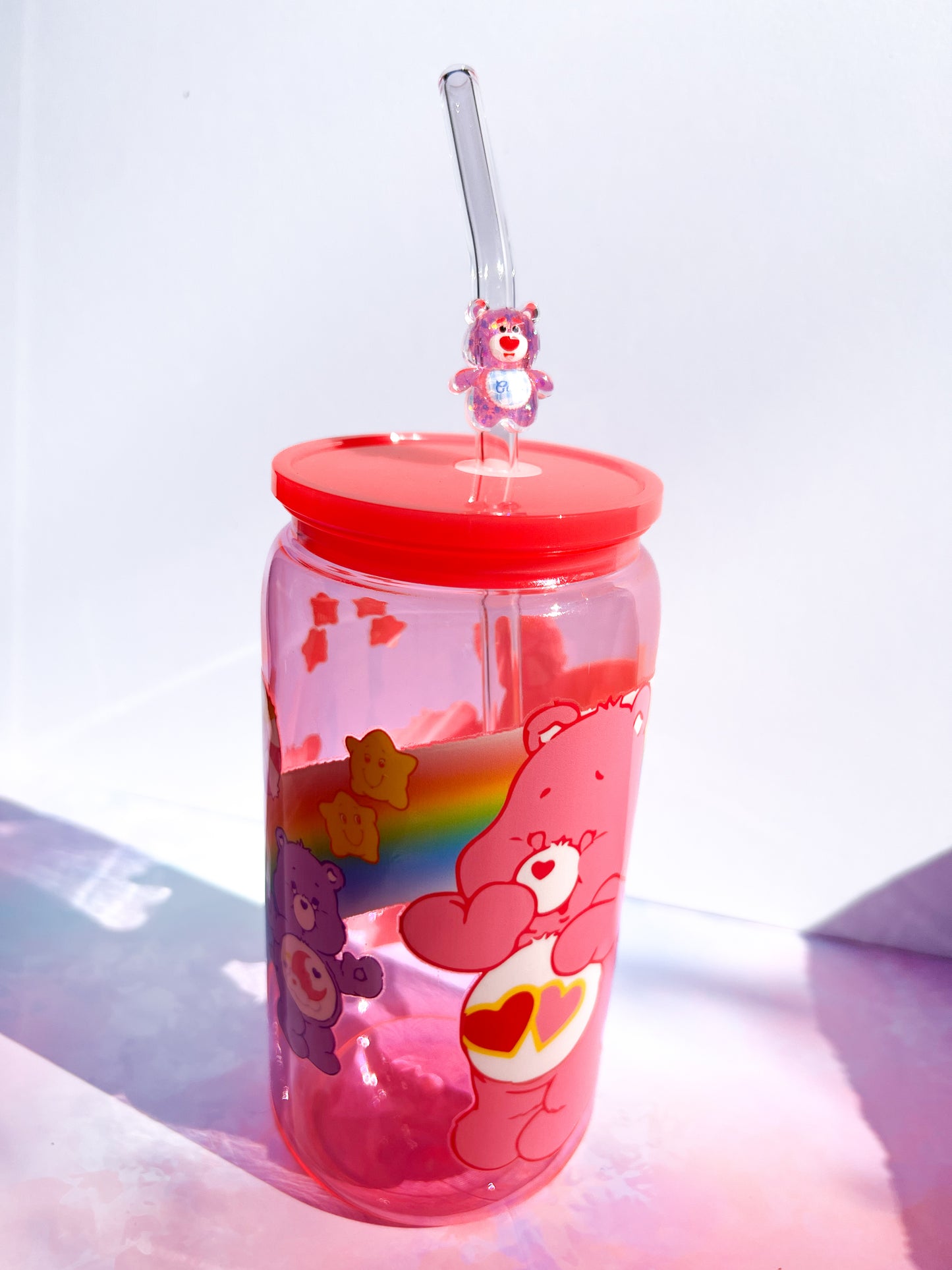 Care Bears Pink Plastic Tumbler 16oz