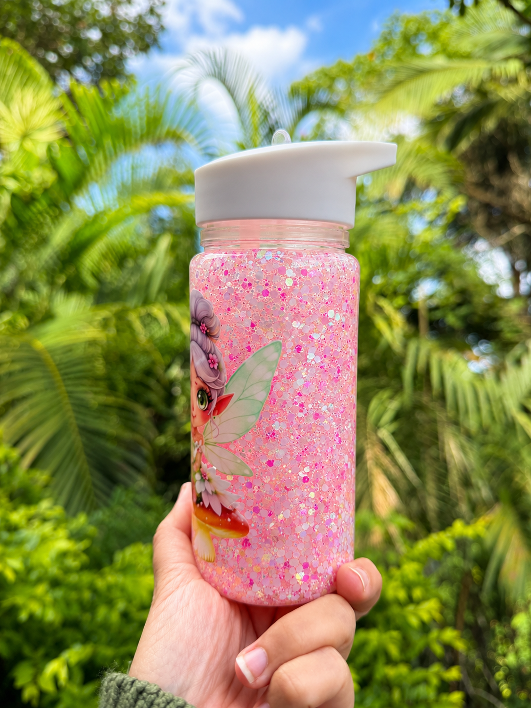 Blossom Fairy Kids Bottle – 10oz Magical Glitter Drink Bottle
