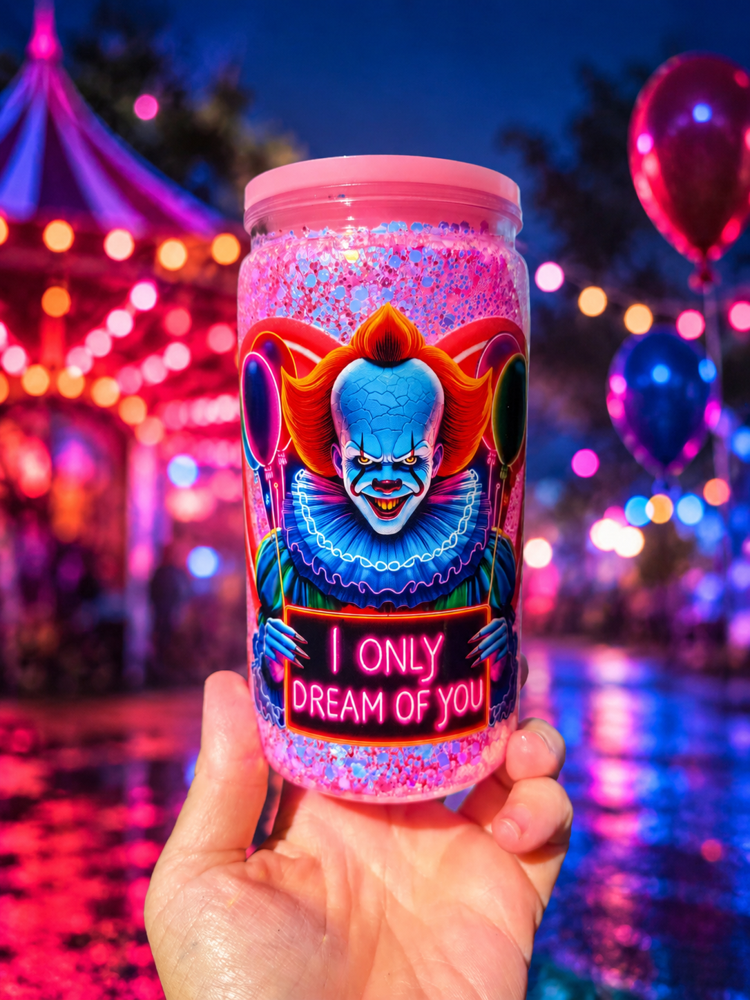 I Only Dream of You – 16oz Dry Glitter Acrylic Cup