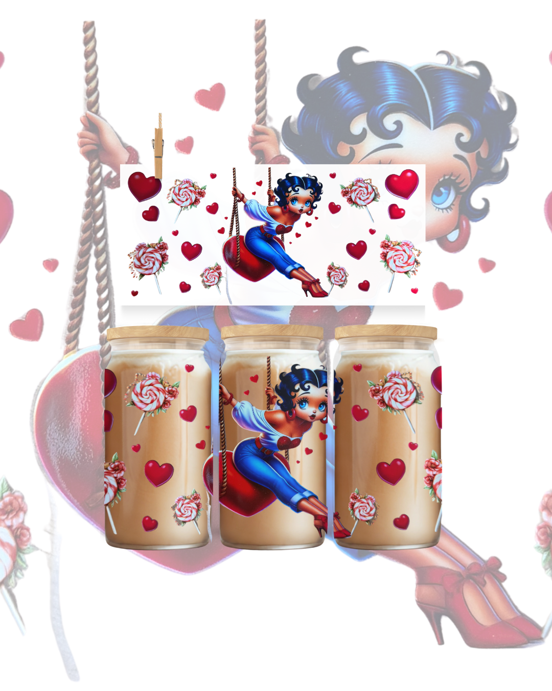 💕 Sweet Swing Betty UV DTF Cup Wrap