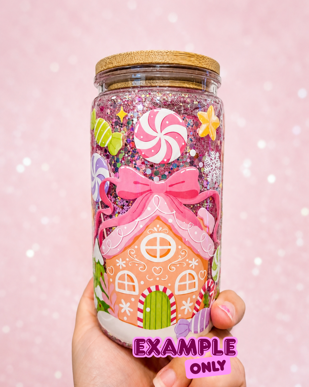 Sweet Gingerbread Cottage UV DTF Cup Wrap – 16oz