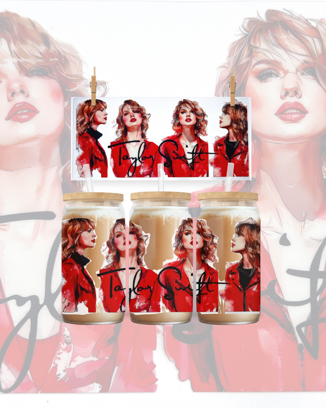 Red Era Inspired 16oz UVDTF Wrap – Pop Star Vibes