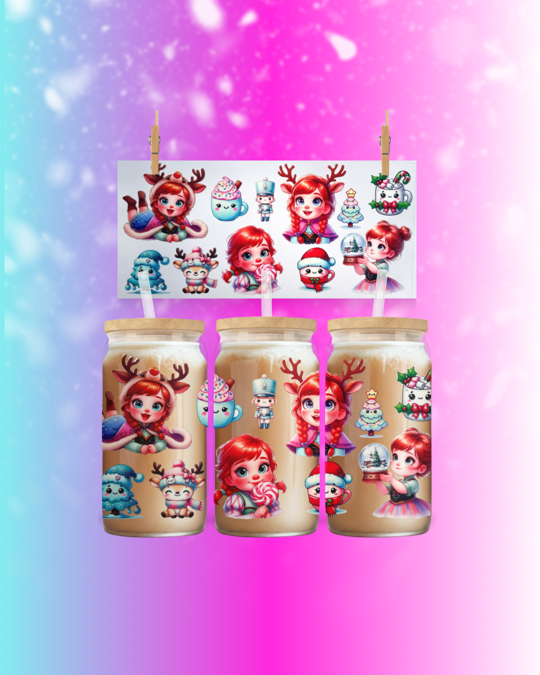 ❄️ Little Snow Girl - UV DTF CUP WRAP