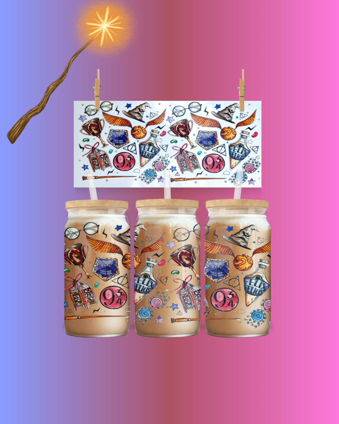 🪄 Wizarding World Cup Wrap - 16oz UV DTF