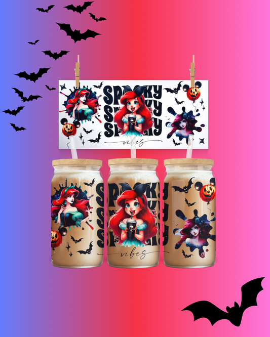 🕸️ Haunted Mermaid Halloween Cup Wrap UV DTF