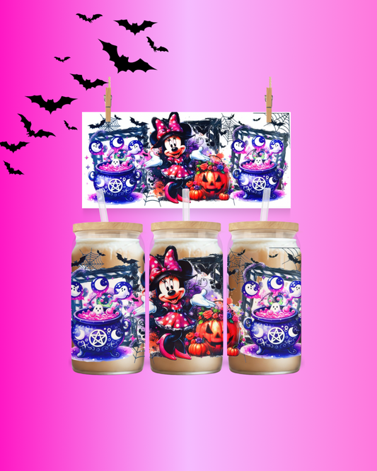 Pumpkin Mystic Mouse - UV DTF WRAP to suit 16oz