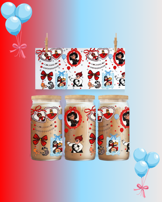 Super Family Cup Wrap UV DTF – To Suit 16oz Tumbler