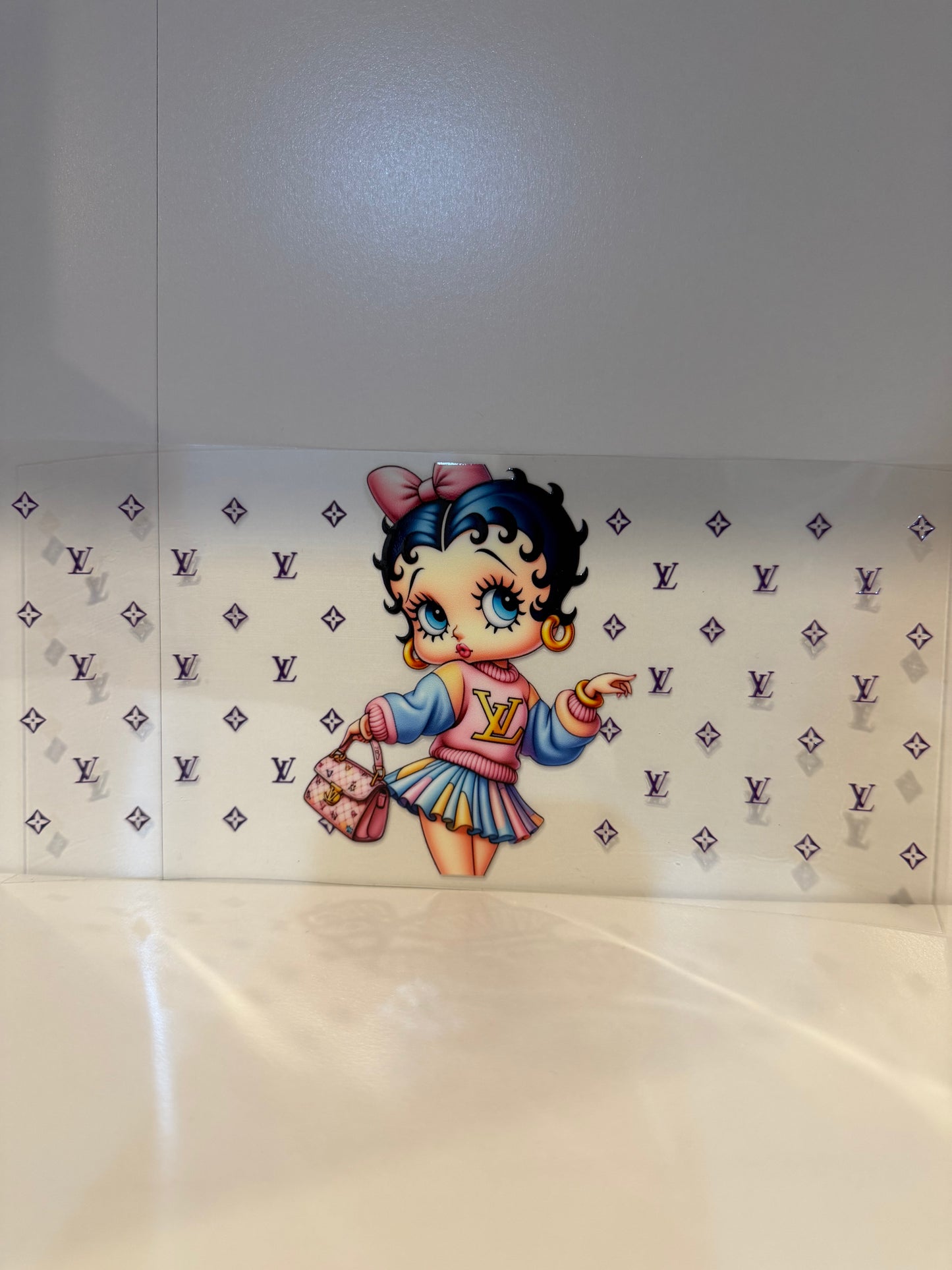 Betty Boop Luxury Inspired UV DTF Cup Wrap – To Suit 16oz Tumbler
