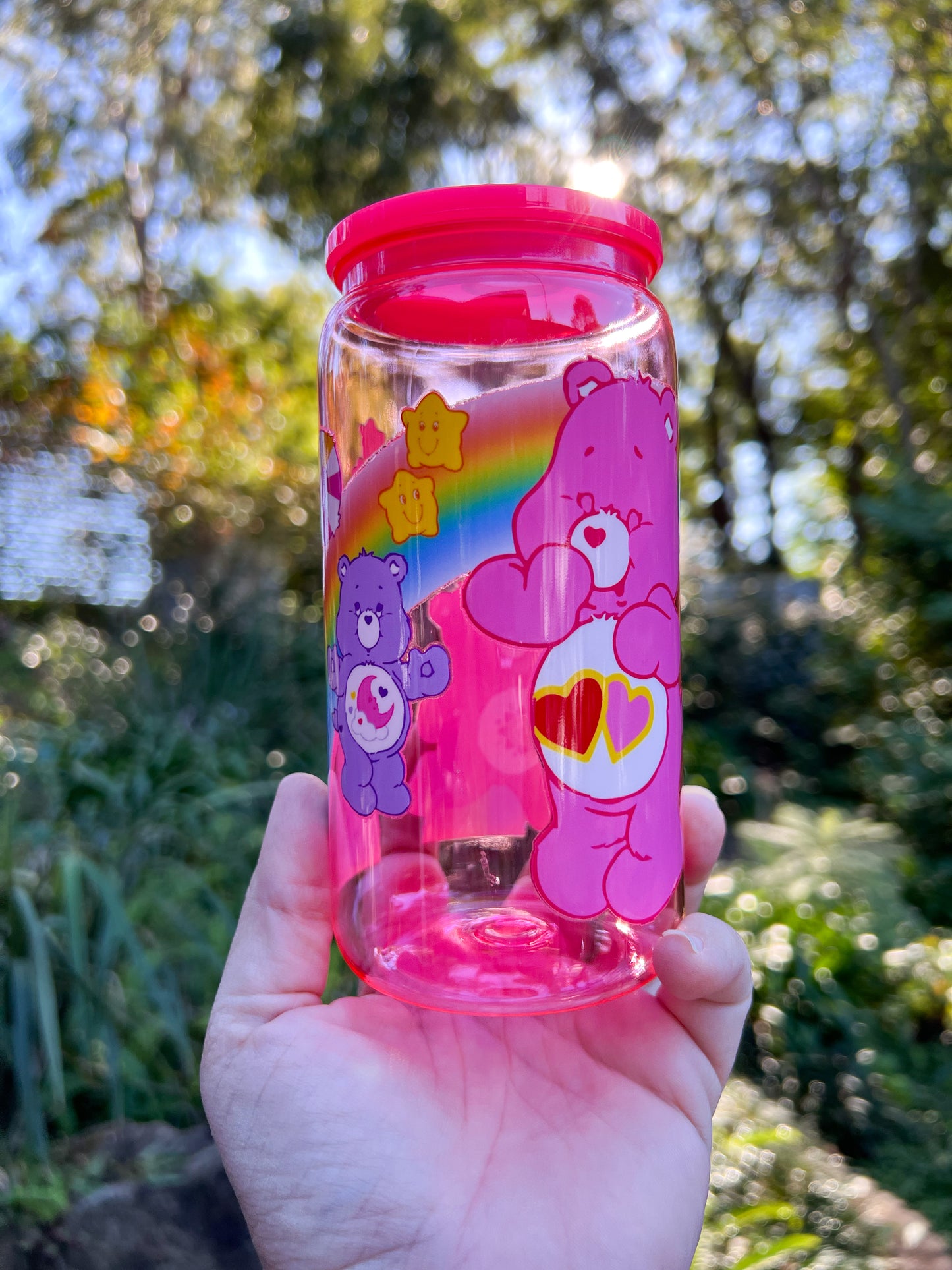 Care Bears Pink Plastic Tumbler 16oz